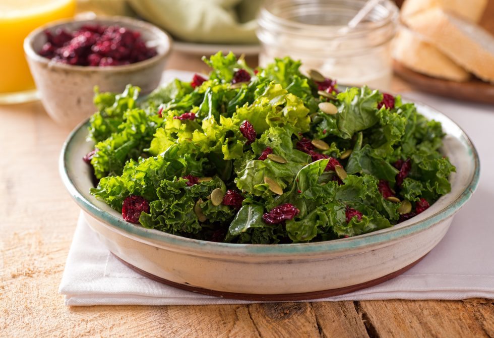Winter Kale Salad with Balsamic Vinaigrette - The Garden Kitchen