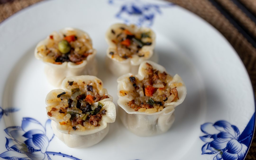 Sticky Rice Mushroom Shaomai (steamed dumplings)
