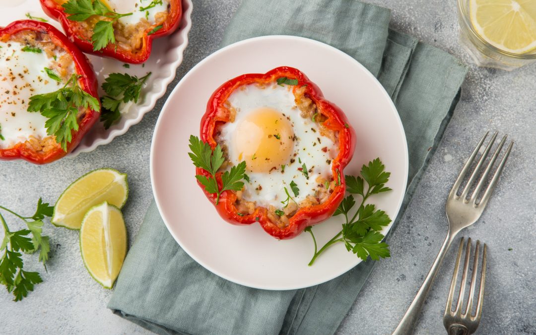 Eggs in a Nest (Stuffed Bell Pepper with Egg)